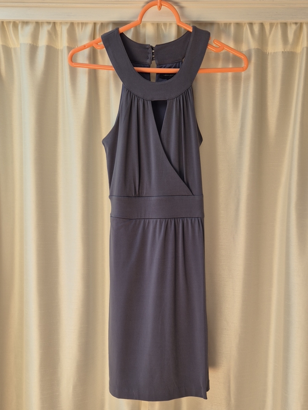 Banana Republic Sleeveless Dark Gray Midi Dress
